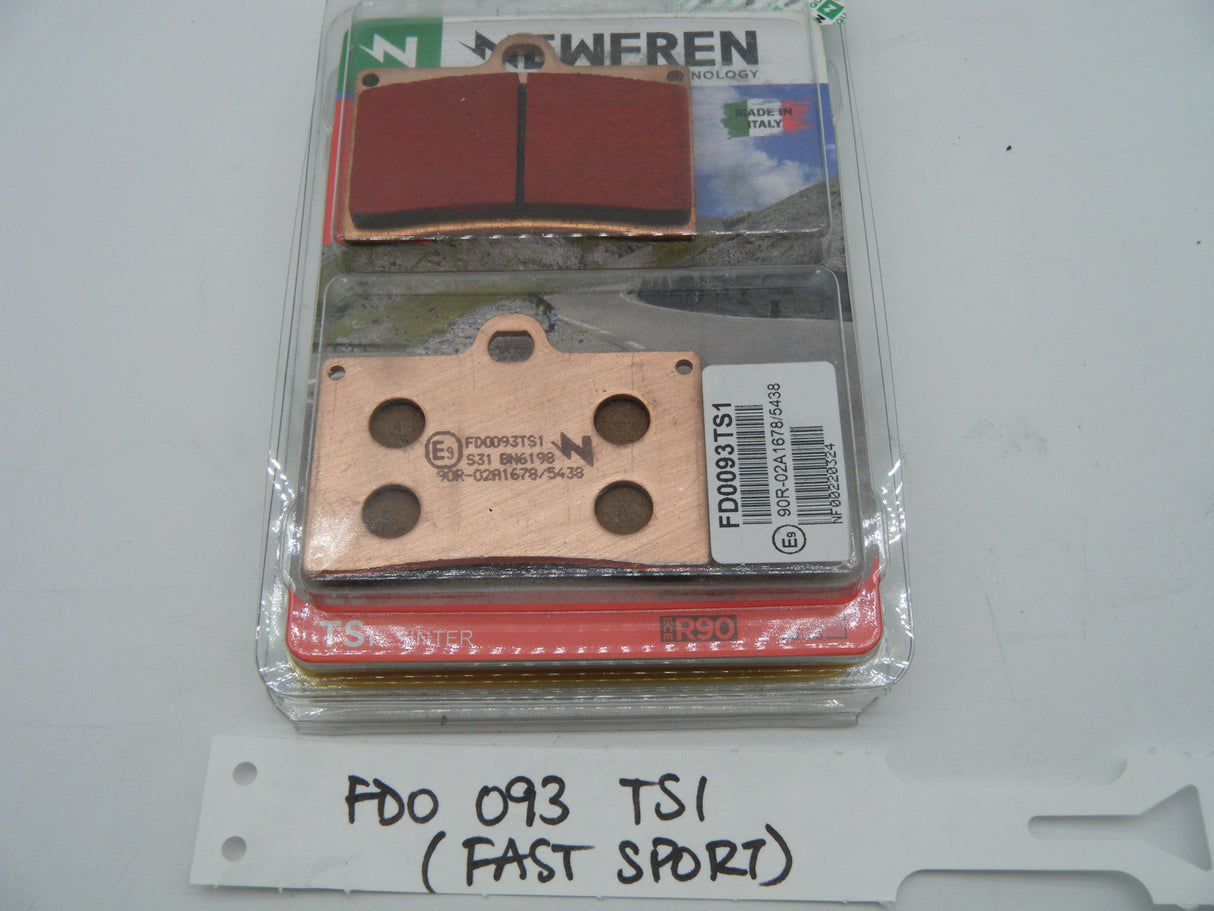 Newfren FDO93 St1 Fast Road brake pads. Sintered  Single pin.