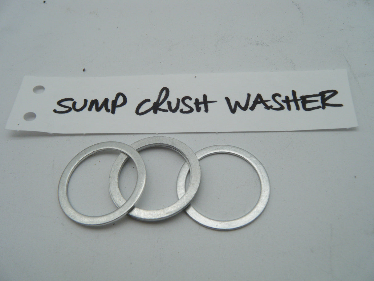 Sump plug crush washer. New, alloy.