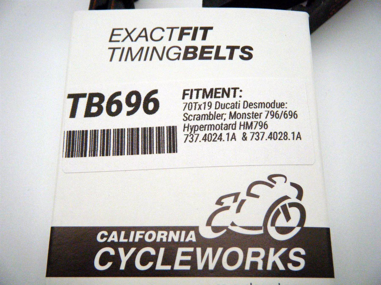 ExactFit timing belts. 696.  monster 696, 796, 797, Scrambler, HM796.